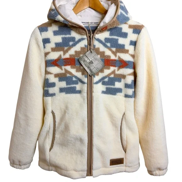 Pendleton women Mariposa Berber fleece hoodie jacket XS